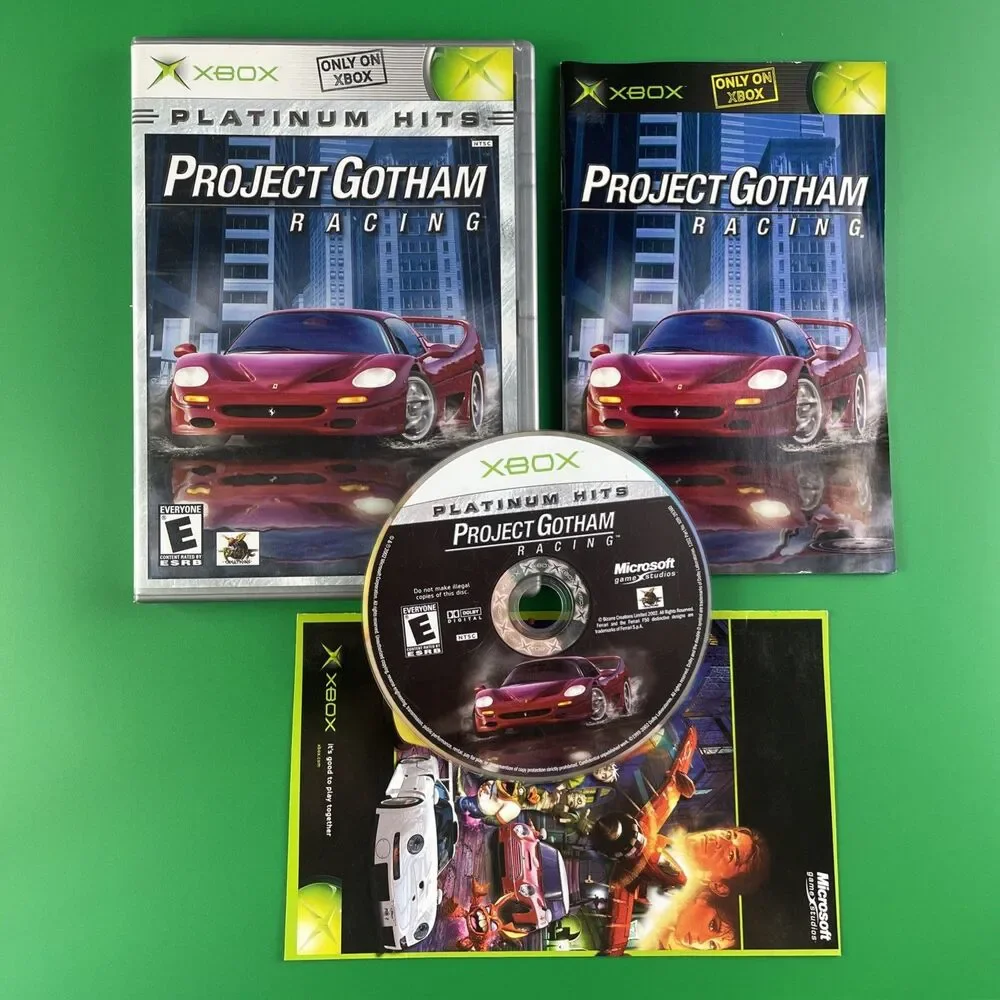Project Gotham Racing 1 & 2 Video Game Lot (Microsoft Xbox) Complete CIB PGR